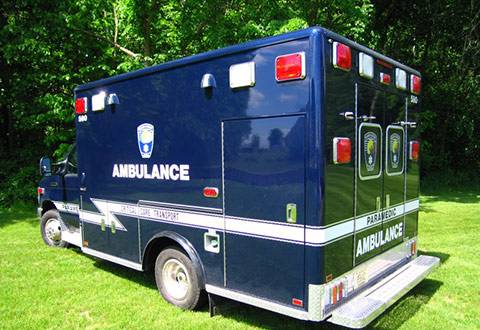 Blue Ambulance Emergency Vehicle Graphics in Milwaukee, WI