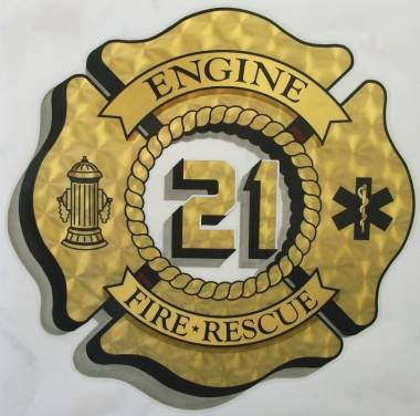 Fire Rescue Engine 21 Emergency Vehicle Graphic in Milwaukee, Appleton, Green Bay, Fond du Lac, Oshkosh, Neenah, WI