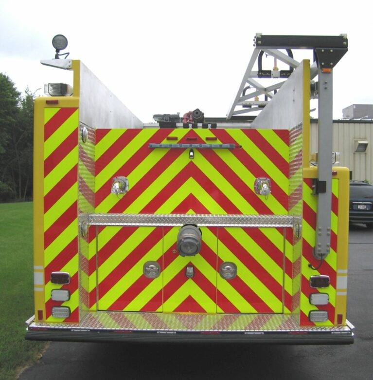 Back of Fire Truck with Fire Truck Graphics in Appleton, WI